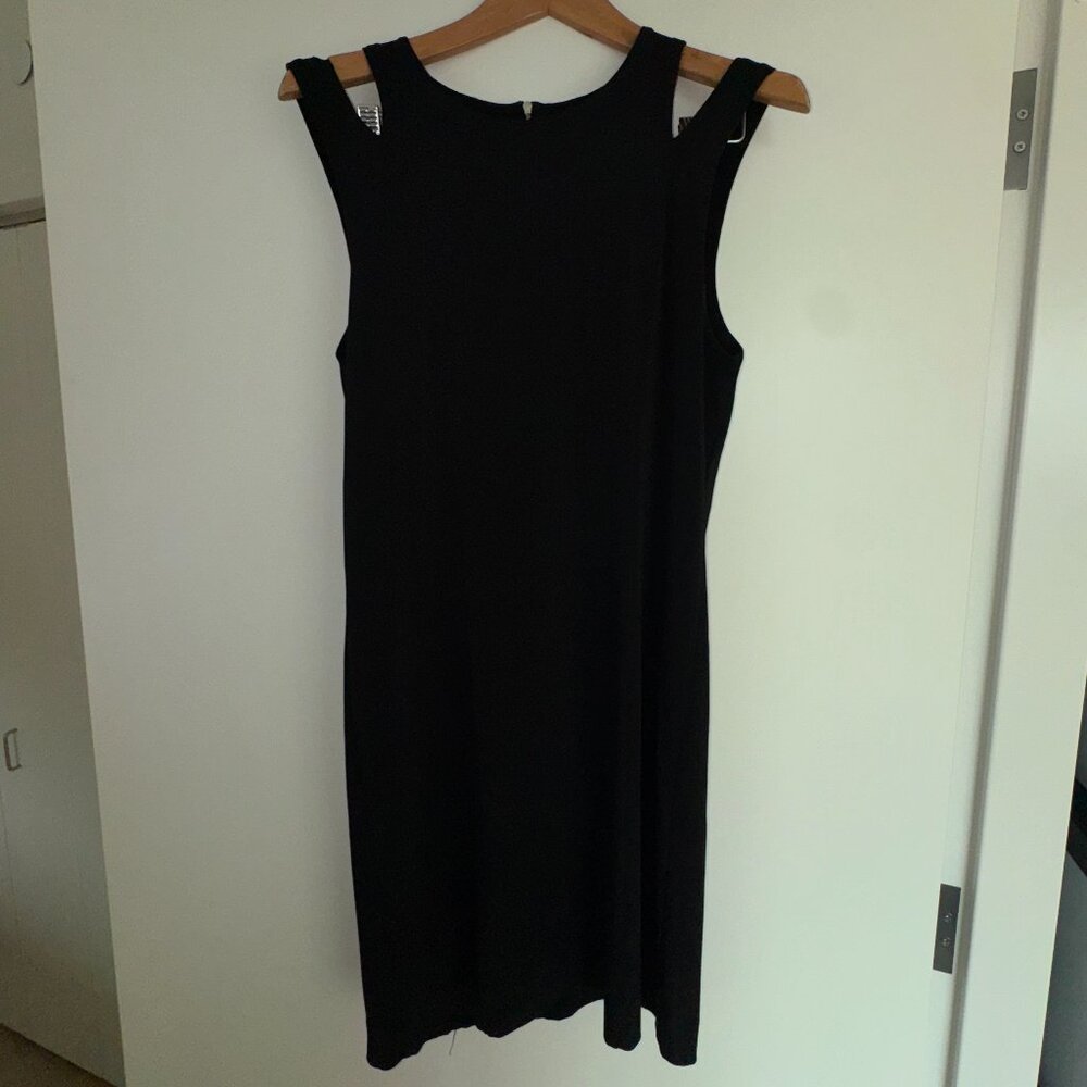 rag & bone Sleeveless Crepe Sheath Dress – Black – Women’s L